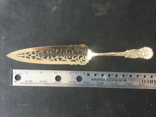 Reed & Barton La Reine I Sterling Silver Cake Jelly Roll Server W/ Mono