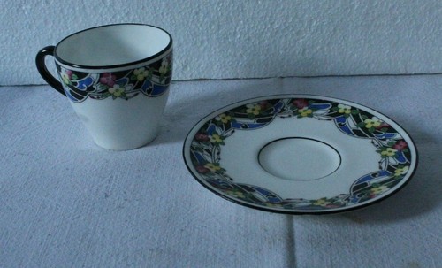 ROYAL DOULTON COFFEE CUP & SAUCER ART DECO PERIOD