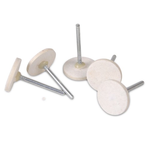 Roue De Polissage En Feutre De Laine 3 Pouces - Beige - Pour Perceuse/meuleuse