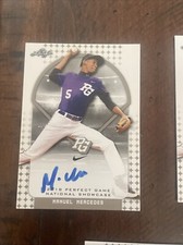 MANUEL MERCEDES 2018 IP AUTO LEAF PERFECT GAME ROOKIE CARD #287 SIGNED AUTOGRAPH
