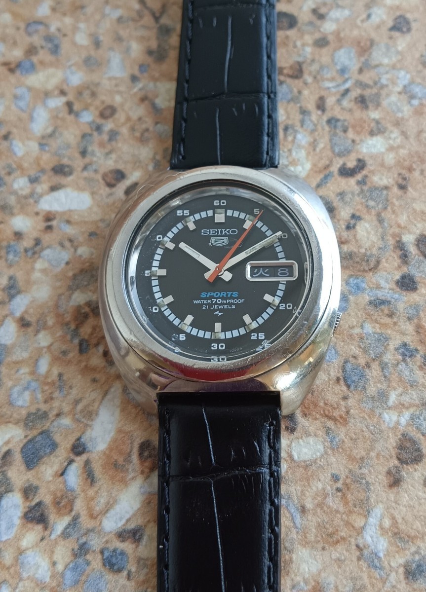 Vintage Seiko 5 Sports 70 21 Jewels Automatic 7019 7050 Kanji 