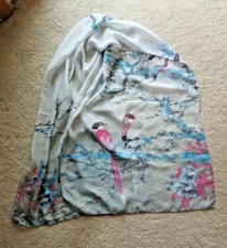 Chinese Birds Scarf 60 X 21 