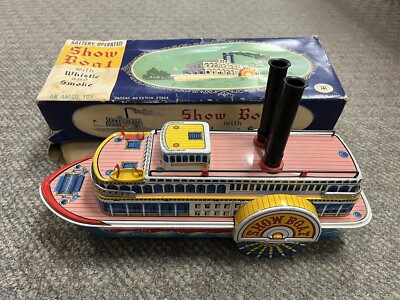 Modern Toys Japan Battery Operated Show Boat with Whistle & Smoke