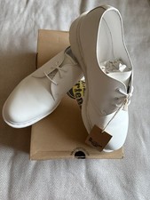 Image of White Leather Dr. Martens Shoes Size UK11