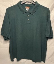 Red Kap Work Polo Shirt XXL Green SK72 50/50 Cotton Blend Uniform