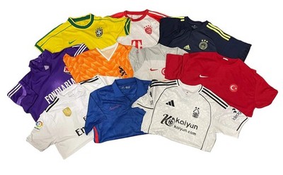 Vintage Fußball Fan Shirts, inoffizielle Artikel x10 Konvolut, ideal zum Wiederverwenden
