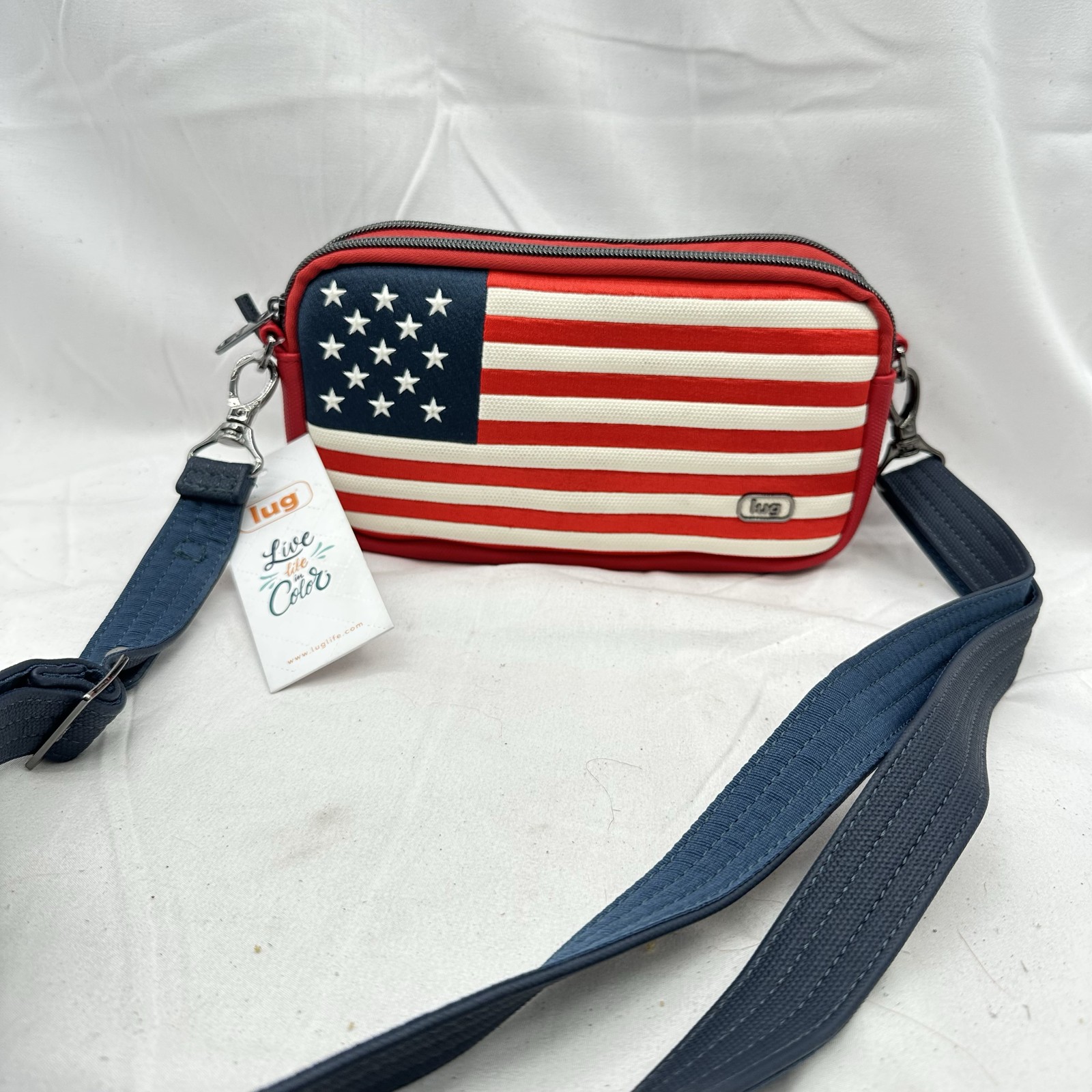 Lug Coupe XL X America 250 Years Matte Luxe USA Crossbody Bag Poppy Red