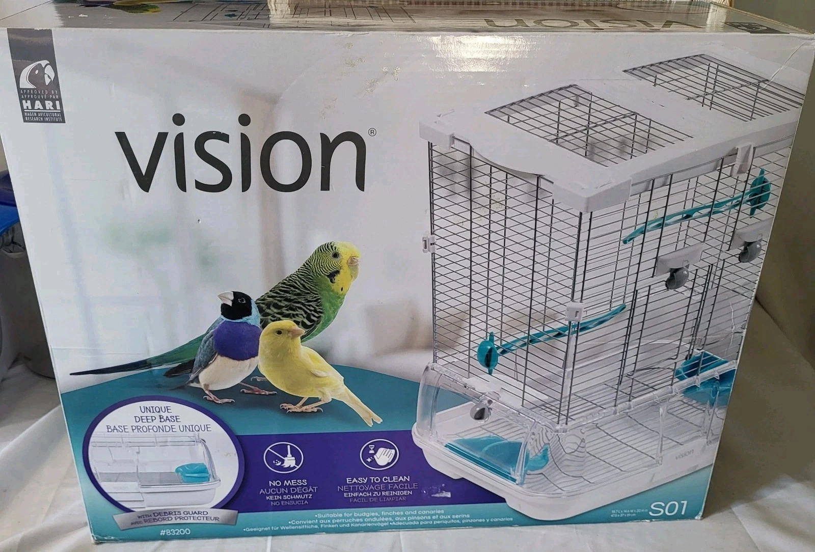 New In Box Vision Bird Cage for Budgies Canaries Finches Easy Clean Design
Opens in a new window or