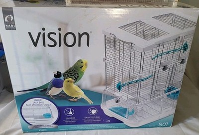 New In Box Vision Bird Cage for Budgies Canaries Finches Easy Clean Design