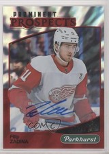 2019-20 Upper Deck Parkhurst Prominent Prospects Red /10 Filip Zadina Auto b0v