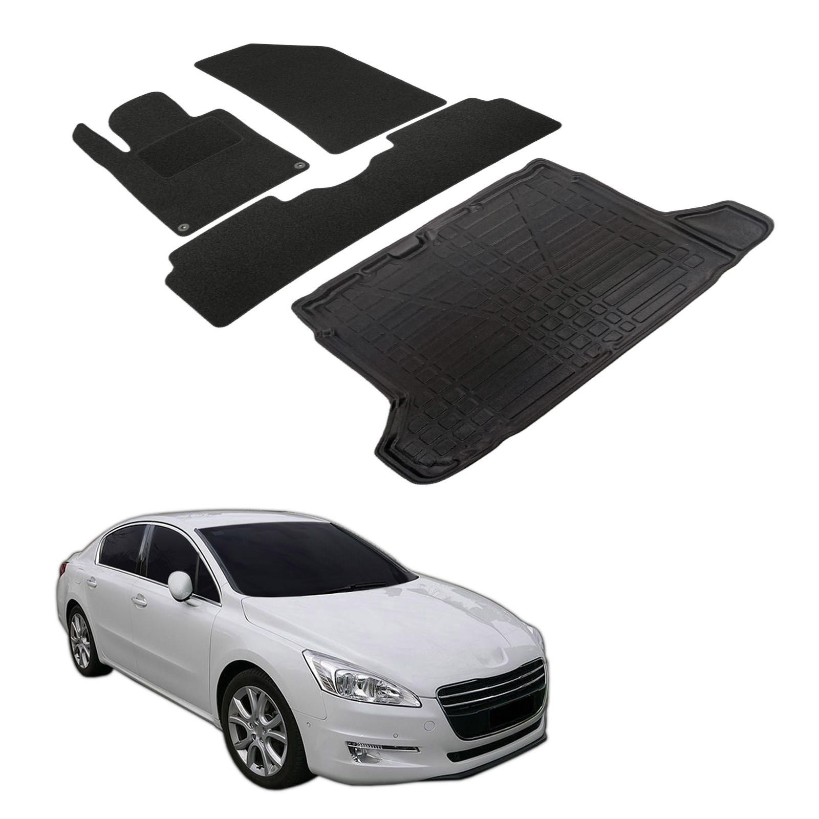 Tapis Peugeot 508 Berline 2011-2014 imperméables pour protéger votre sol des taches de boue