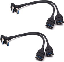 Antrader USB 3.0 Right Angle 90 Degree UP Down Usb Cable Up