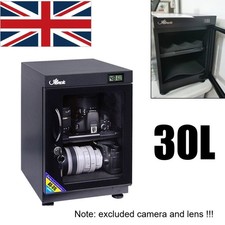30L 220V UK Digital Dehumidify Dry Cabinet Box For Lens Camera Equipment Storage