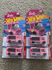 Brand New 2026 Hot Wheels Pink Barbie Dream Camper Mattel 1/5 21/250 Lot Of 4
