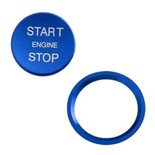 Car Engine Button Cover, Car One-Button Start Stop Push Button Decoration Blue