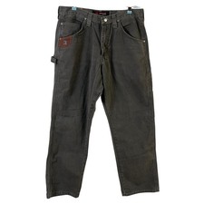 Wrangler Riggs Workwear Ripstop Moss Green Carpenter Ranger Utility Pants 34x32