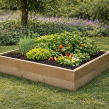 Rough Sawn Raised Bed for Vegetables,Flowers, Herbs - Various Sizes