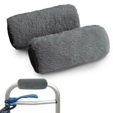 DELUXE PlushGrips Extra Thick Fleece Walker Grip Covers - 1 Pair - Any Color