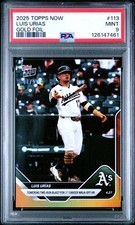 2025 Topps Now Athletics Walk-Off HR Gold #113 Luis Urias /50 PSA 9