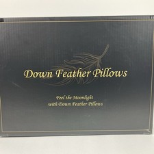 Set of 2 Downluxe Goose Feather Down Pillow 100 Cotton Shell King Size New
