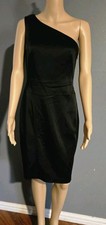 Calvin Klein One Shoulder  Cocktail Dress Size 4 Black 