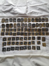 Vintage Messing Alphabet und Zahlen Schablone...