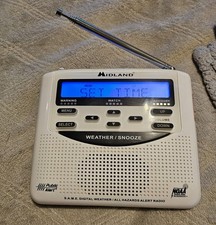 Midland Weather Forecast Radio Battery Operated Tested Working WR-120EZ NOAA Rad