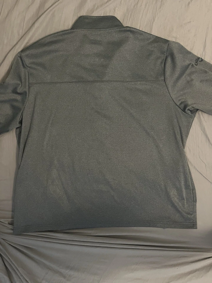 Chaqueta Pullover Hombre Plateada Callaway Manga Larga 1/4 Cremallera Talla XL Estampada.  Foto 4 de 4