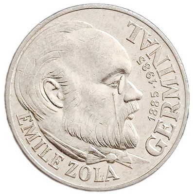 France 100 Frank Silver 1985 Emile Zola Germinal 100 Years Excellent Art. 001-101