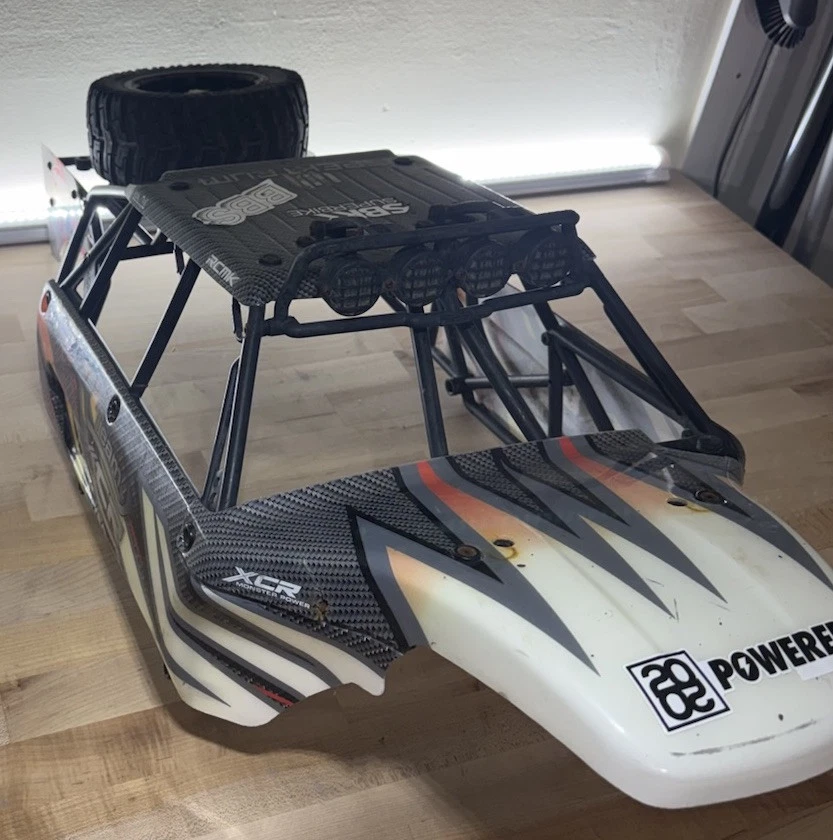 RCMK XCR-1000 1/5 RC OEM Body Panels & Frame -- Carbon Fiber Yellow Red White - Image 4 of 4