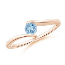 Aquamarine Gemstone Sterling Silver Sister New Stackable Mothers Gift Ring