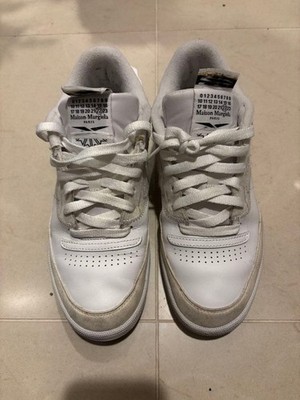 Maison Margiela Reebok Collab Turnschuhe weiß 7,5 US/6,5 UK gebraucht Karton