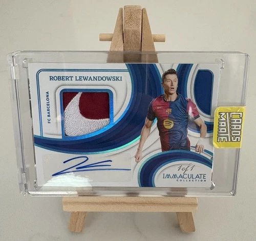 Robert Lewandowski 1/1 Patch Auto Panini Immaculate Collection 2024-25 Barcelona