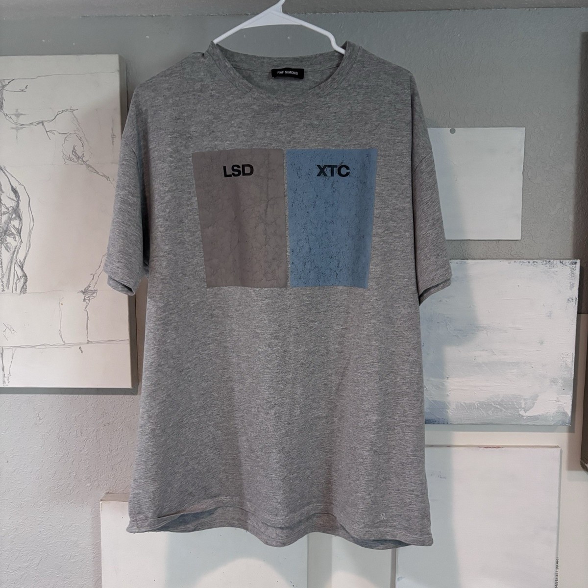 Archive AW18 Raf Simons LSD XTC Printed Grey T Shirt Size M | eBay