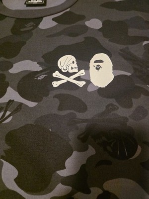 A BATHING APE x NEIGHBORHOOD Black Camo Long Sleeve Tee Sz L BAPE