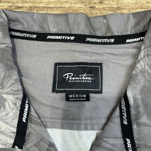 Primitive Skateboarding Grey Highness Camo Button Up Size Medium - Picture 4 of 6