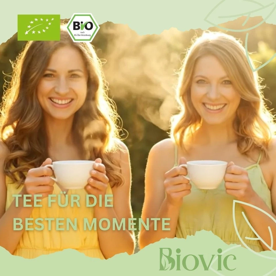 Granatapfel Holunderblüte Bio Grüntee Sencha Antioxidantien feiner Genuss Biovic - Bild 2 von 4