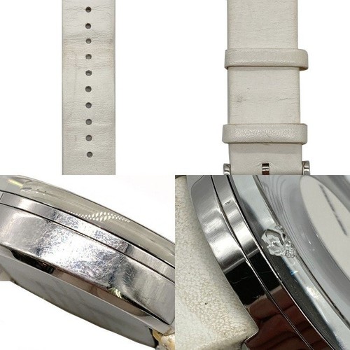 ISSEY MIYAKE VJ20-0070 VUE WristWatch Watch White Silver Leather Used Japan - Picture 7 of 9