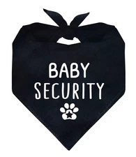 Black Triangle Pet Dog Bandana Scarf, Baby Security Pet Dog Clothing Scarf Ac...
