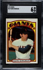 1972 Topps Dave Kingman RC Rookie SGC Graded 6 EX MN San Francisco Giants 