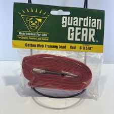 Guardian Gear Cotton Web Dog Training Lead Red 6 Long X 5/8 Wide