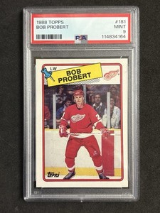 1988 Topps #181 Bob Probert PSA 9 MINT Rookie Card RC