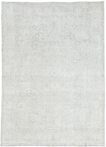 6X9 Hand-Knotted Antique Oriental Rug Muted Floral Classic Distressed Carpet