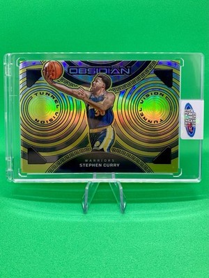 2022-23 Panini Obsidian Tunnel Vision Stephen Curry #14 Electric Etch Yellow /10
