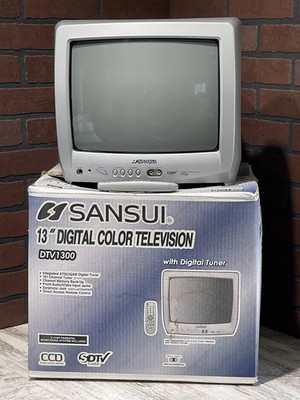 Sansui DTV1300A 13'' Retro Gaming CRT Television Silver - Remote - Original Box!
