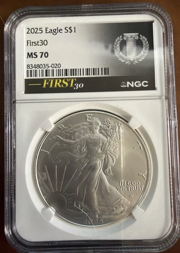 2025 $1 American Silver Eagle NGC MS70 First 30 Early Release