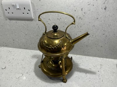 Anfang 20. Jh. Messing Spiritus Kessel Jugendstil um 1910 funktionstüchtig.