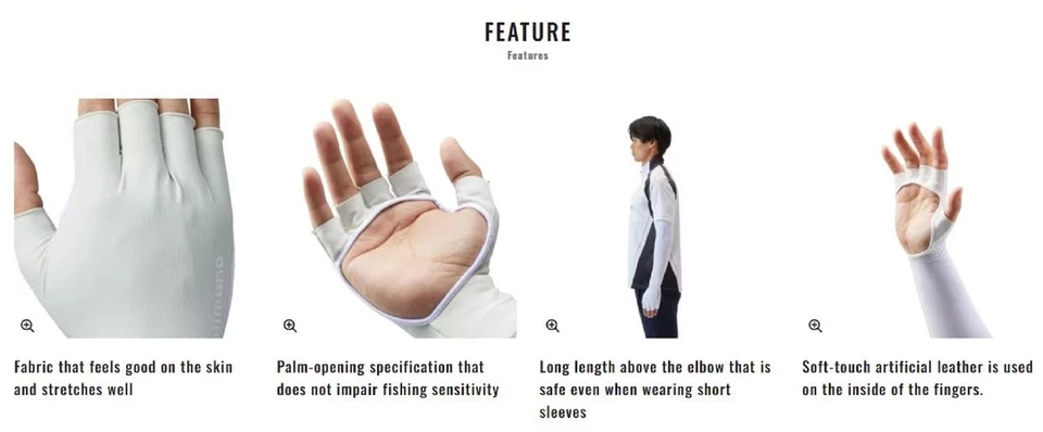 Shimano GL-600V Sun Protection Long Gloves Size M Charcoal (8567) - Image 4 of 4