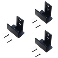Set of 3 Wall Mounted Barn Door Guide Pocket Guides Bottom Glide