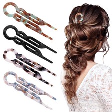 4pcs French Hair Pin, Elegant Hair Accessories, French Twist Hair Pin for Wom...